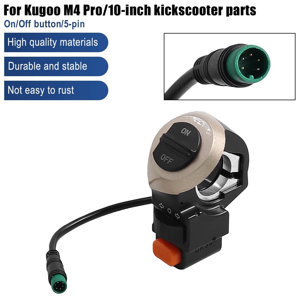 Indicatori di direzione Interruttore 5pin Per Kugoo M4 Pro Scooter Elettrico On Off Power Horn Durevole Sinistra Destra Luci di direzione Manubrio Parte