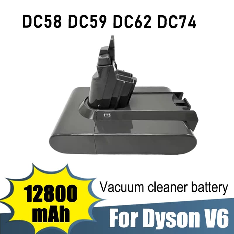 For Dyson V6 DC58 DC59 DC62 DC74 SV09 SV07 SV03 Vacuum Cleaner Battery Replacement, 21.6V 38000mAh