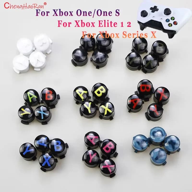 ChenghaoRan Set di 1 pulsante per controller Xbox Series X S, kit di pulsanti ABXY per Xbox One, One S, Elite 1, 2, parte di ricambio per gamepad