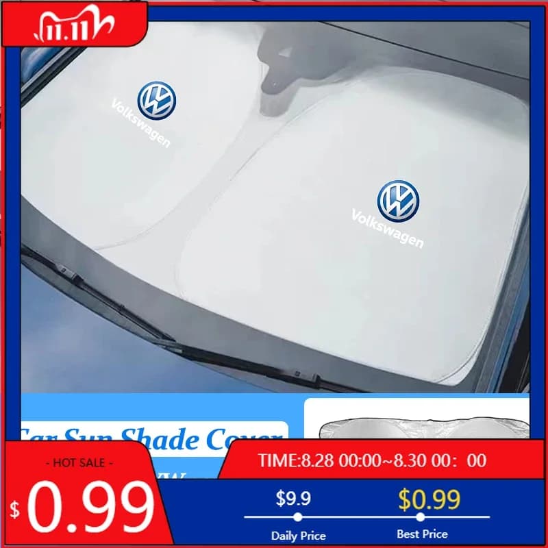 Parasole per Parabrezza Auto VW GTI GOLF 2026, Protezione dai Raggi Solari per Interni Auto Volkswagen VW RLi