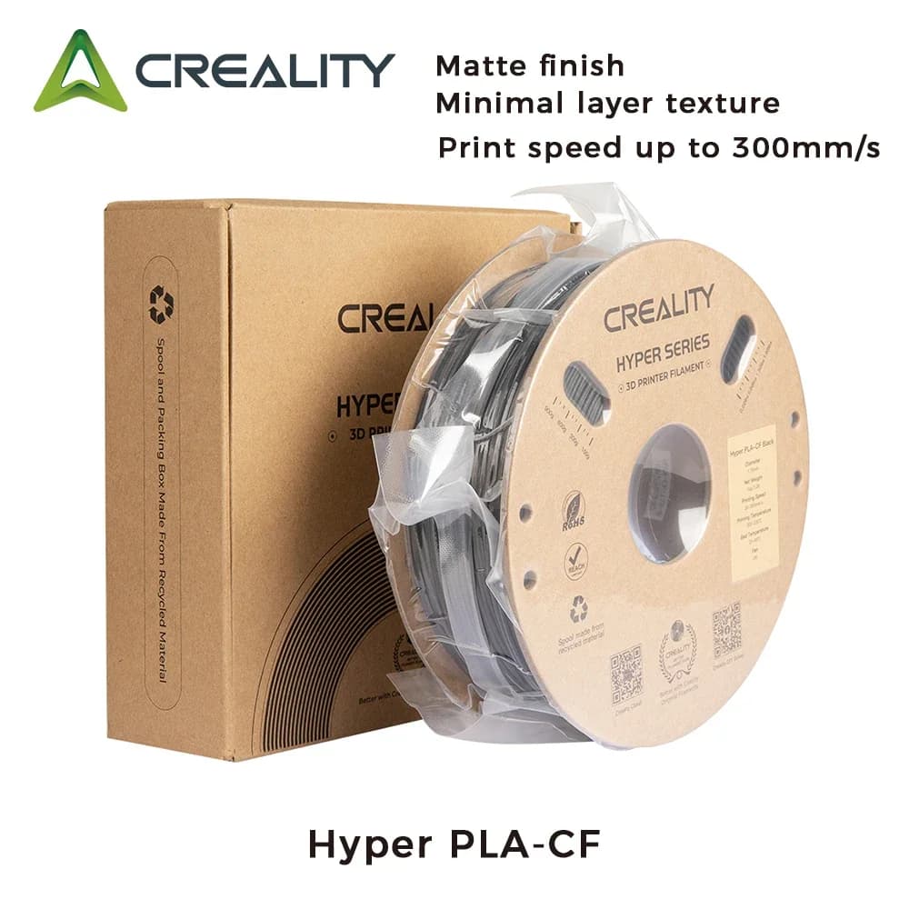 Creality Hyper PLA-CF Opaque Finish 3D Printer Filament for K1C/K1 Max 1,75 mm 1.0 kg 300 mm/s Printing speed 3D printing materials