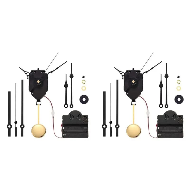 ABMO 2X Modern Pendulum Clock Movement Set With Hands And Chime