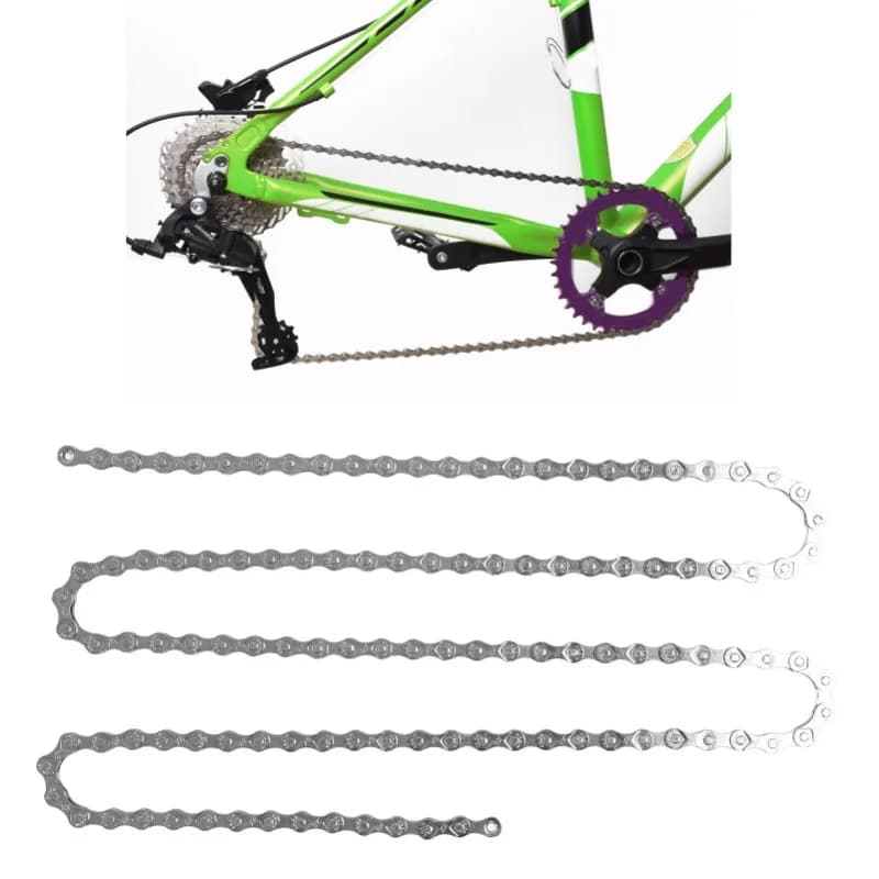 8s Sports Bike Chain Stainless Steel Bike Wear Resistant Chains Parts For Mountain Road Bicycle