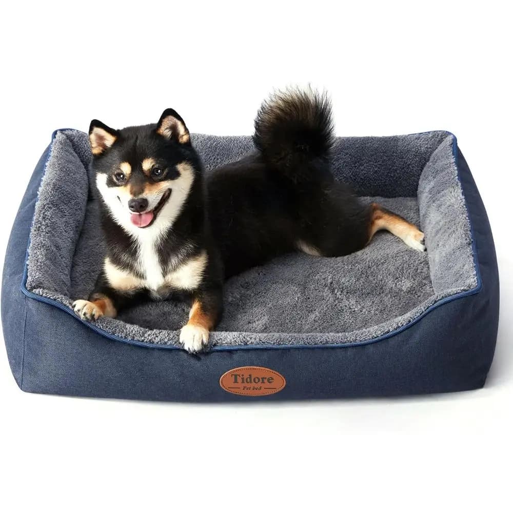 Orthopedic Dog Bed Medium Size, Durable Egg Crate Foam Sofa Dog Bed with Washable Removable Cover, Waterproof Lining, Pet Beds f