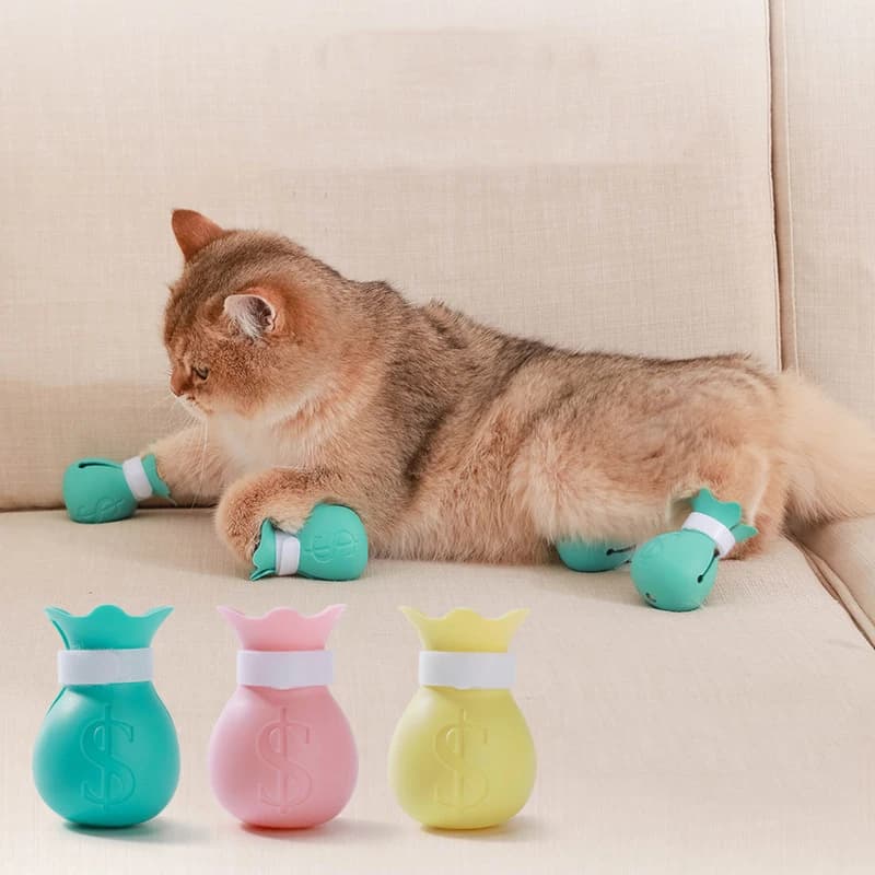 Copripunte in silicone antigraffio per gatti, per toelettatura, bagno e lavaggio, protezione per zampe, strumenti per la toelettatura degli animali domestici