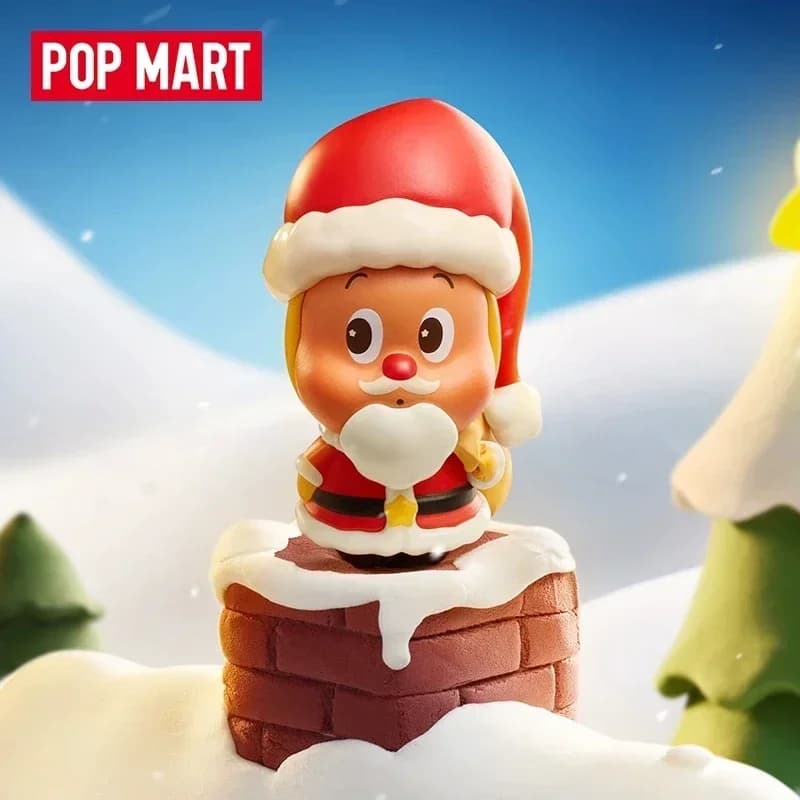 POP MART POP BEAN Christmas Delivery in Progress Series Blind Box Toys Guess Bag Kawaii Anime Action Figure Cartoon Model