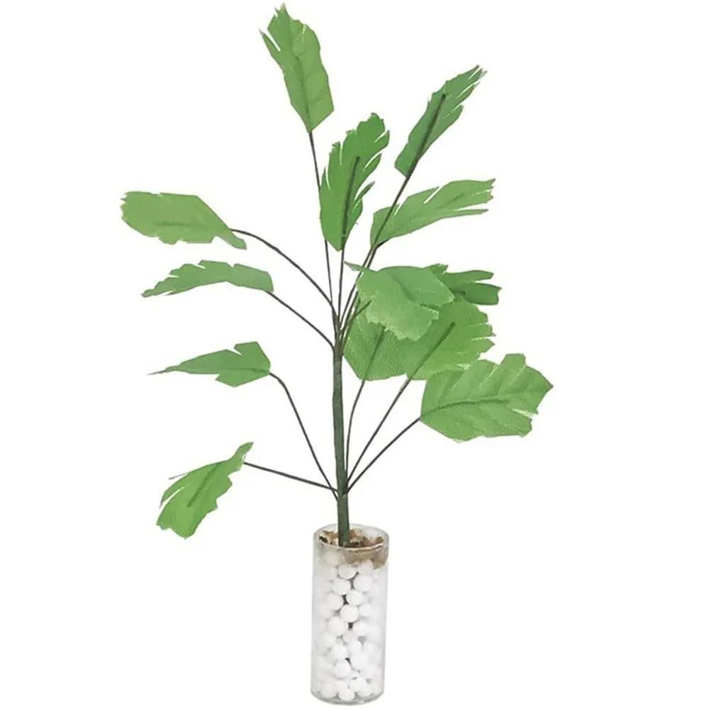 1/12 Dollhouse Miniature Banana Tree Mini Green Plants Potted Plant Model Toy for Doll House Accessories Decoration ob11 bjd