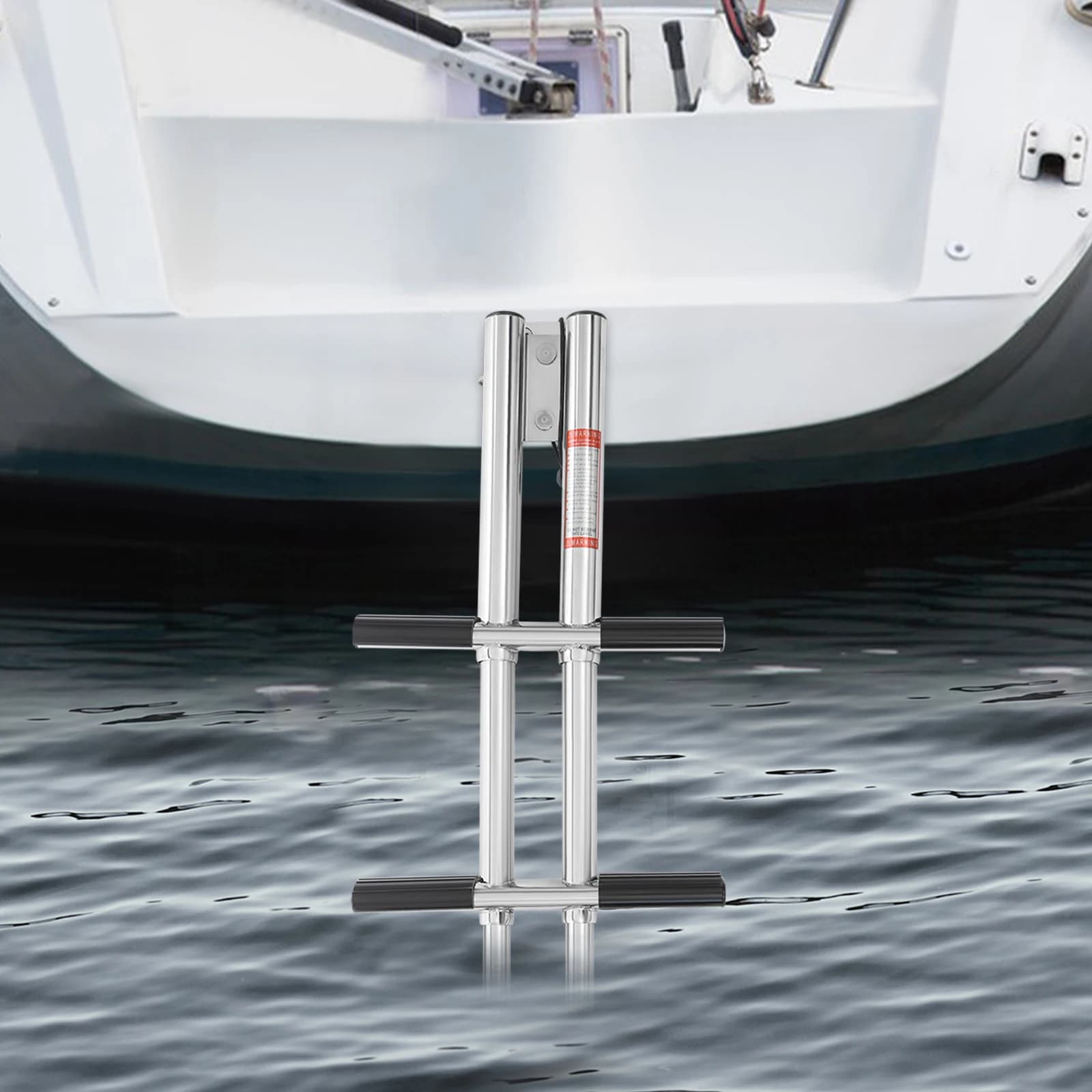 4 Steps Boat Telescopic Ladder Stainless Steel for Boats, Yachts, Swimming Pools, etc