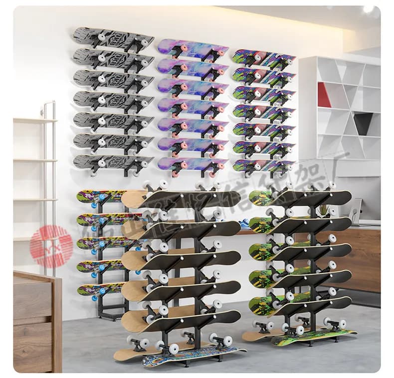 Porta skateboard, porta attrezzature sportive, porta monopattini per bambini, porta vitality board, porta attrezzature da surf e sci, organizer