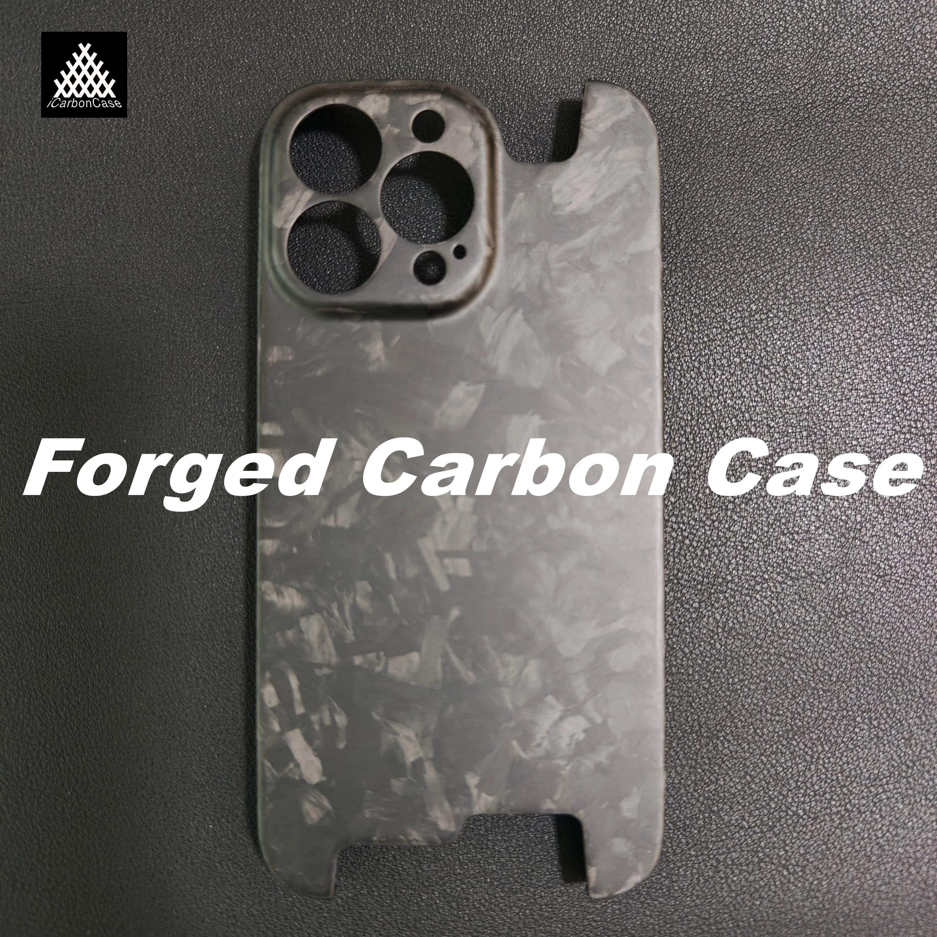 Cover per iPhone 16 15 14 13 Pro Max 16Pro in Fibra di Carbonio Forgiata Opaca 100% Autentica, Ultra Leggera, in Carbonio Secco
