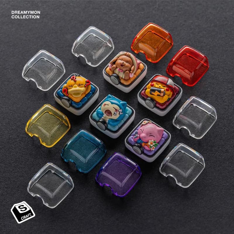 S-craft Pokemon DREAMYMONR2 Tastiera meccanica personalizzata in resina con copritasti personalizzati ed alberi magnetici Regali diversi
