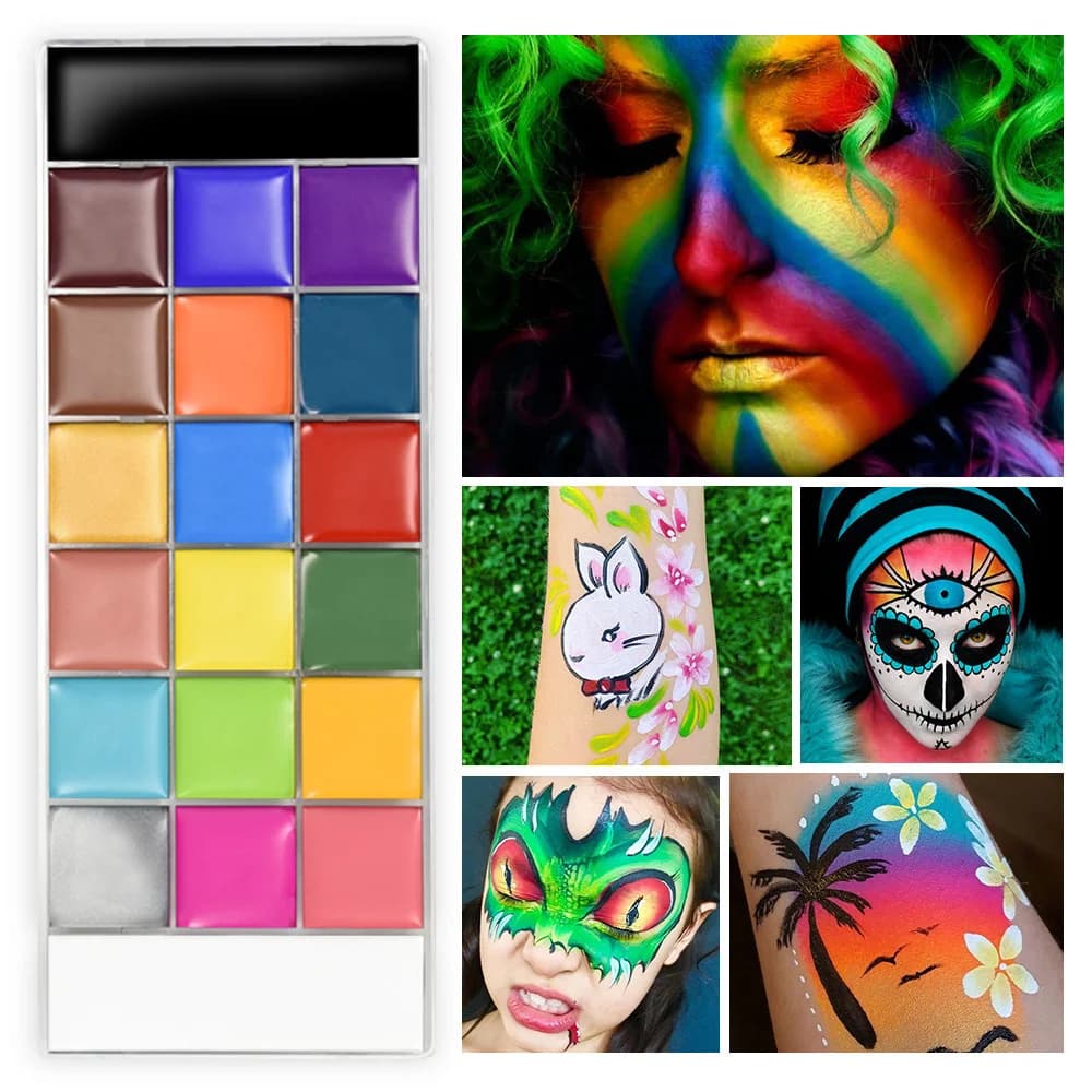 20 Colors Face Body Oil Painting Paint Pigment,Tattoo Painting Art Cosplay Party Non Toxic Safe Face and Body Paint Palette set