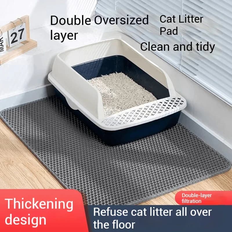 Tappetino per lettiera per gatti oversize a doppio strato Eva Collezione ad ampia apertura Tappetino per lettiera per gatti Tappetino per lettiera per gatti Tappetino per toilette per gatti