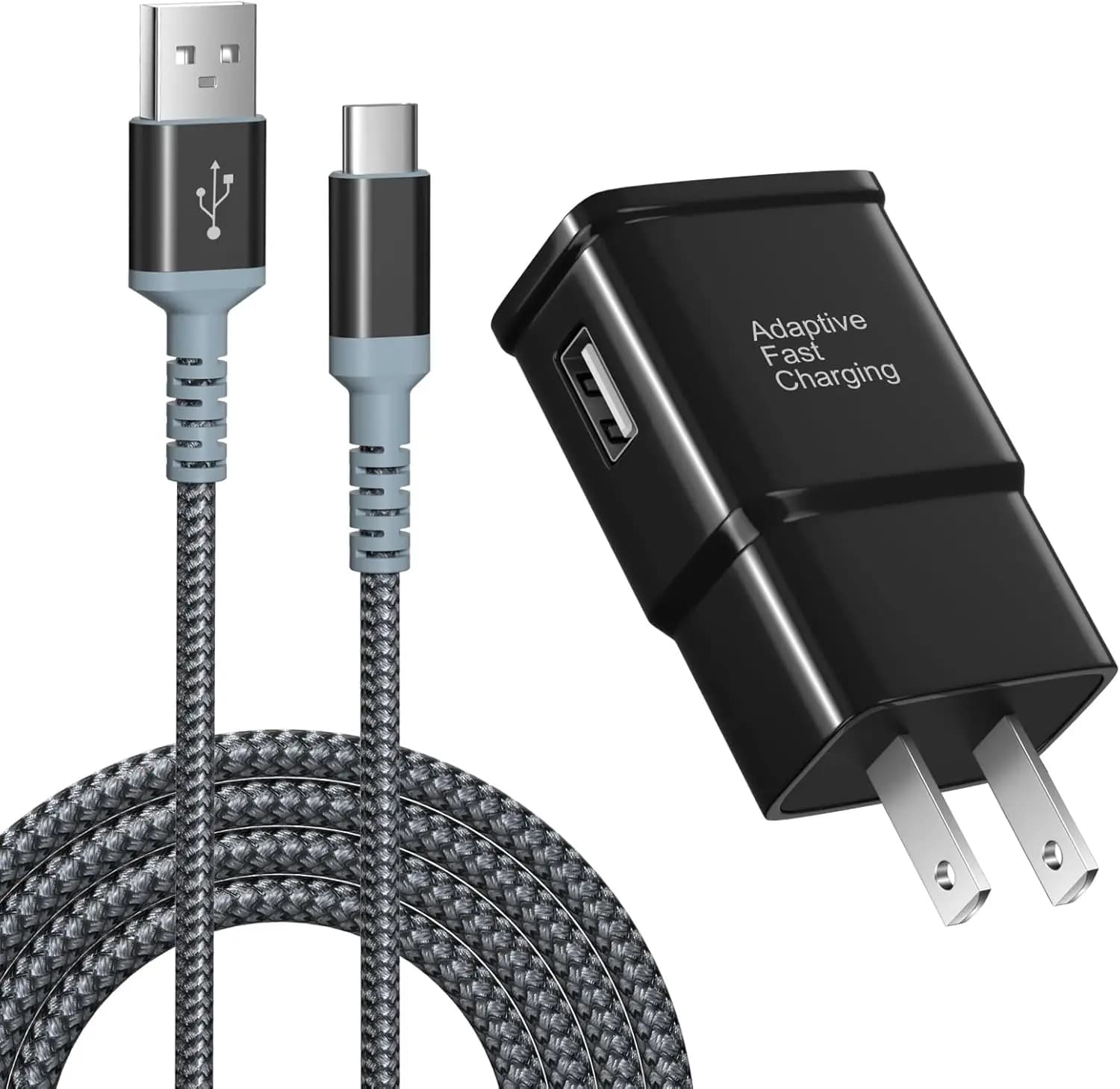 Fast Charger 25W USB C Wall Charger with 10ft Cable, Adaptive Fast Charging Block Compatible with Galaxy S25 S24 S23 S22 S21 S20 S10 S9 S8 A15 A03s Android Phones