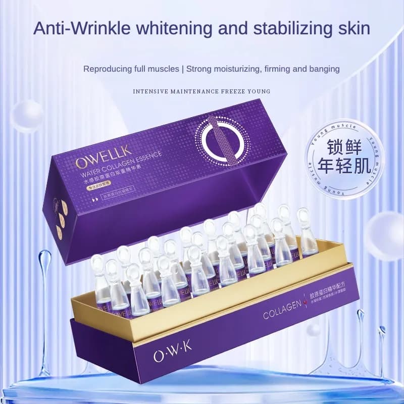 Collagene Ceramide Siero Riparazione Firm Essenza liscia Acido ialuronico Anti Rughe Invecchiamento Sbiancamento Macchia scura Cura della pelle 30 pz/set