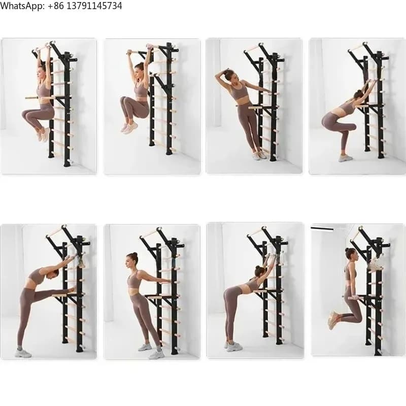Wood Wall Traction Bar, Swedish Scale, Domestic Gym Equipment from Grown Manufacturer