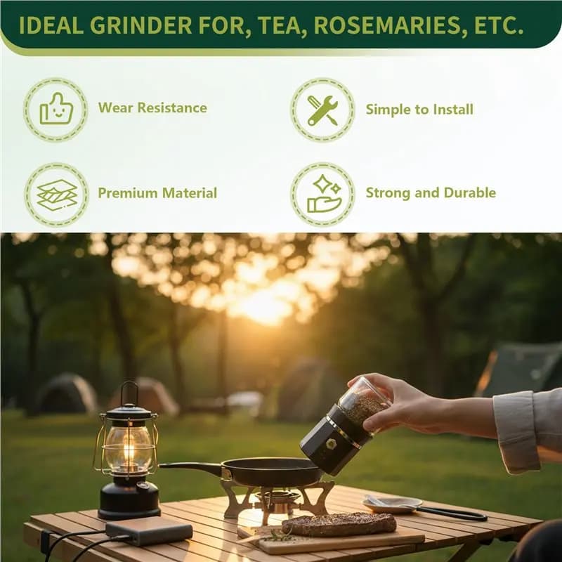 Mini Electric Grinder Portable Vanilla Grinder USB Rechargeable Mill With A Cleaning Brush For Tea Rosemary Top-Rated