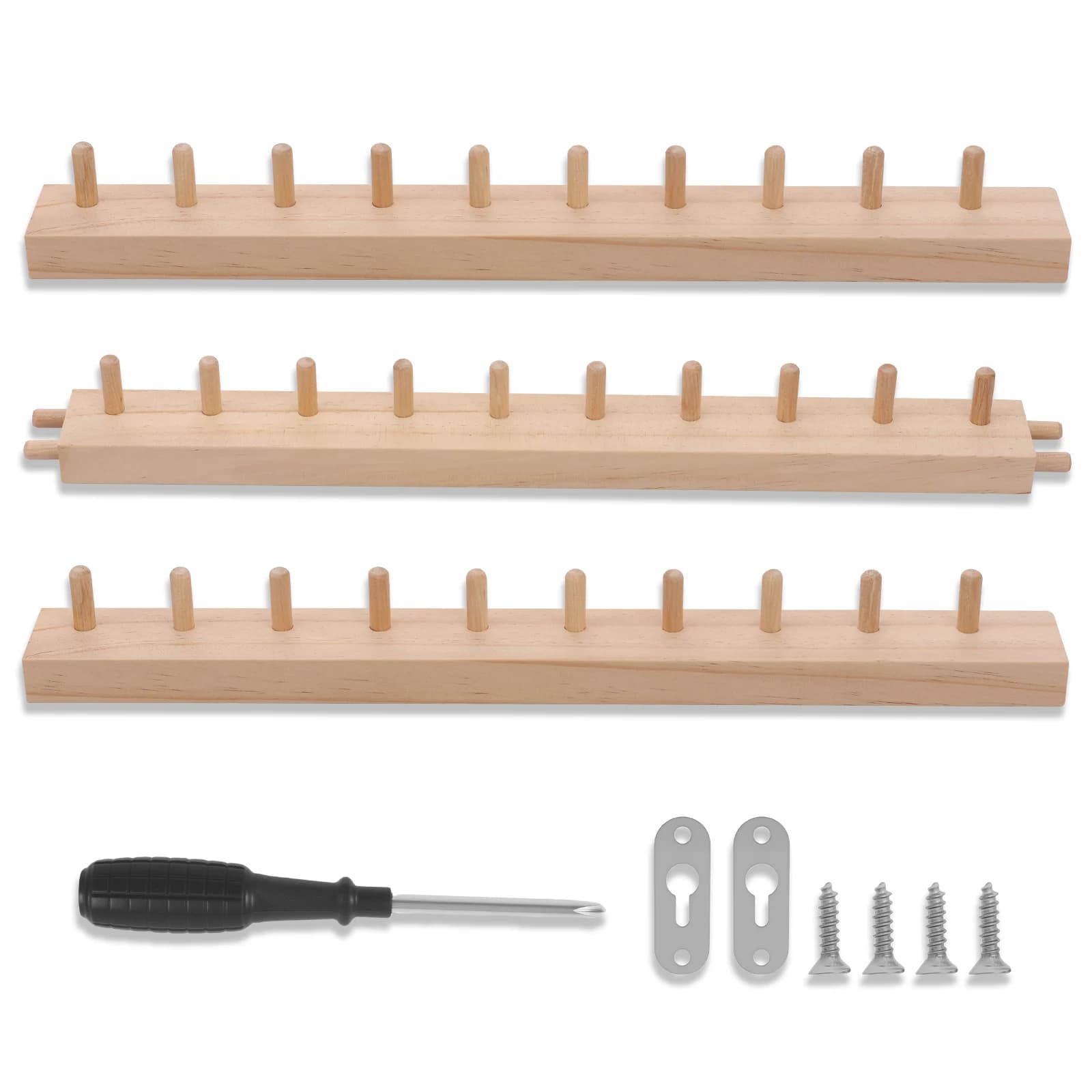 Weaving Loom Knitting Kit Wooden Hand Knitting Machine Kits Chunky Weaving Frame DIY Scarf Blanket Knitting Tools for Beginners