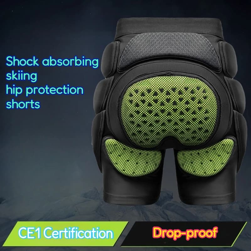 Pantaloncini imbottiti da sci professionali CE1, protezione per i fianchi indossabile per uomini e donne, cuscinetti antiscivolo per snowboard e pattinaggio su ghiaccio