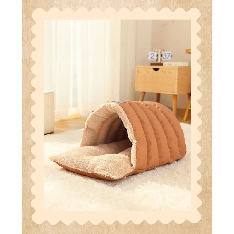 Cuccia Semi-Closed Anti-Farm for Domestic Animals, Leather Peel Bag, Private Nido Bed for Cats and Small Dogs