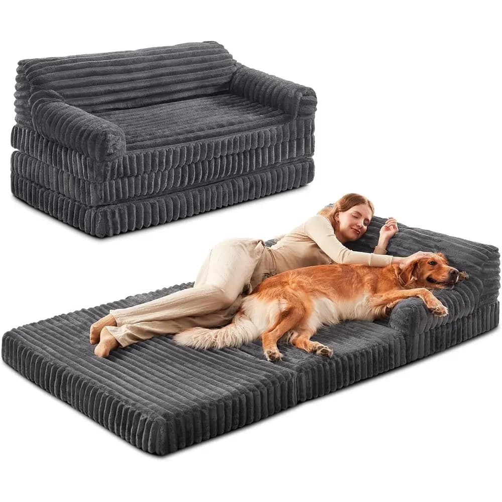 Letto Ortopedico per Cani a Misura Umana in Memory Foam con Rivestimento Rimovibile e Lavabile e Base Antiscivolo