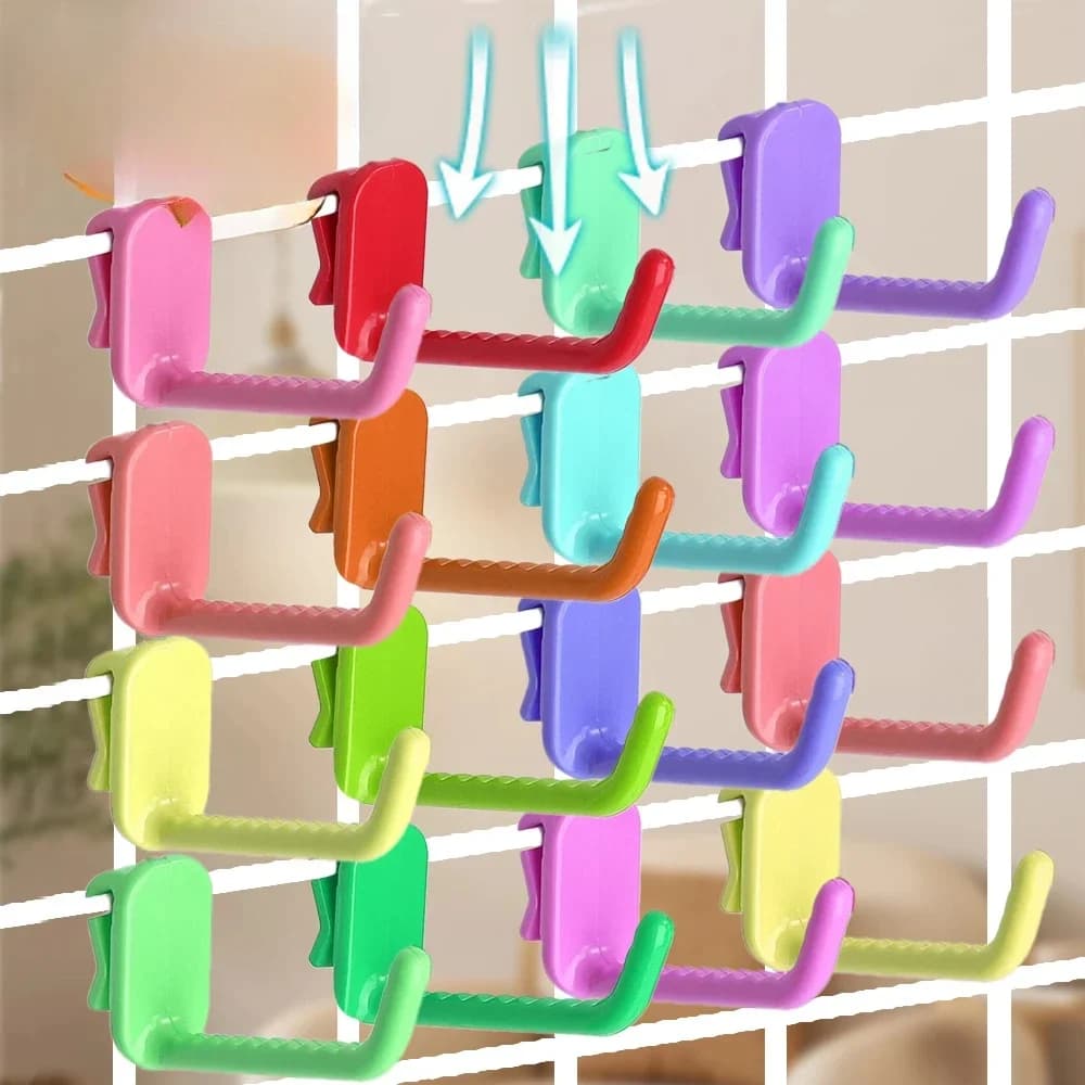 Metal Mesh Panel Hangers Clothes Wall Hanging Hooks Supermarket Display Hooking Racking Accessory Slat Household Organizers Hook