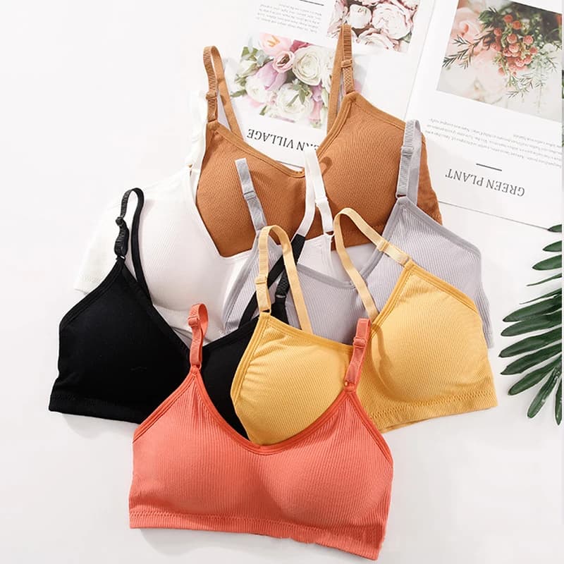 Summer Wire Free Bra Women Seamless Bralette Sexy Shockproof Sports Bra for Woman Sleep Tank Tops Lingerie