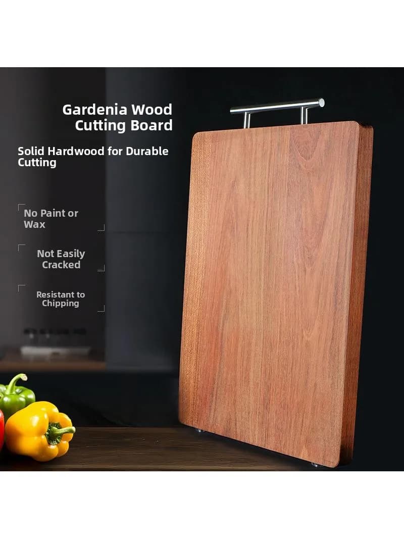 Tagliere in Legno Doppio Lato Rinforzato per Uso Domestico e Cucina, in Legno di Pera, Stile Moderno e Semplice, Quadrato