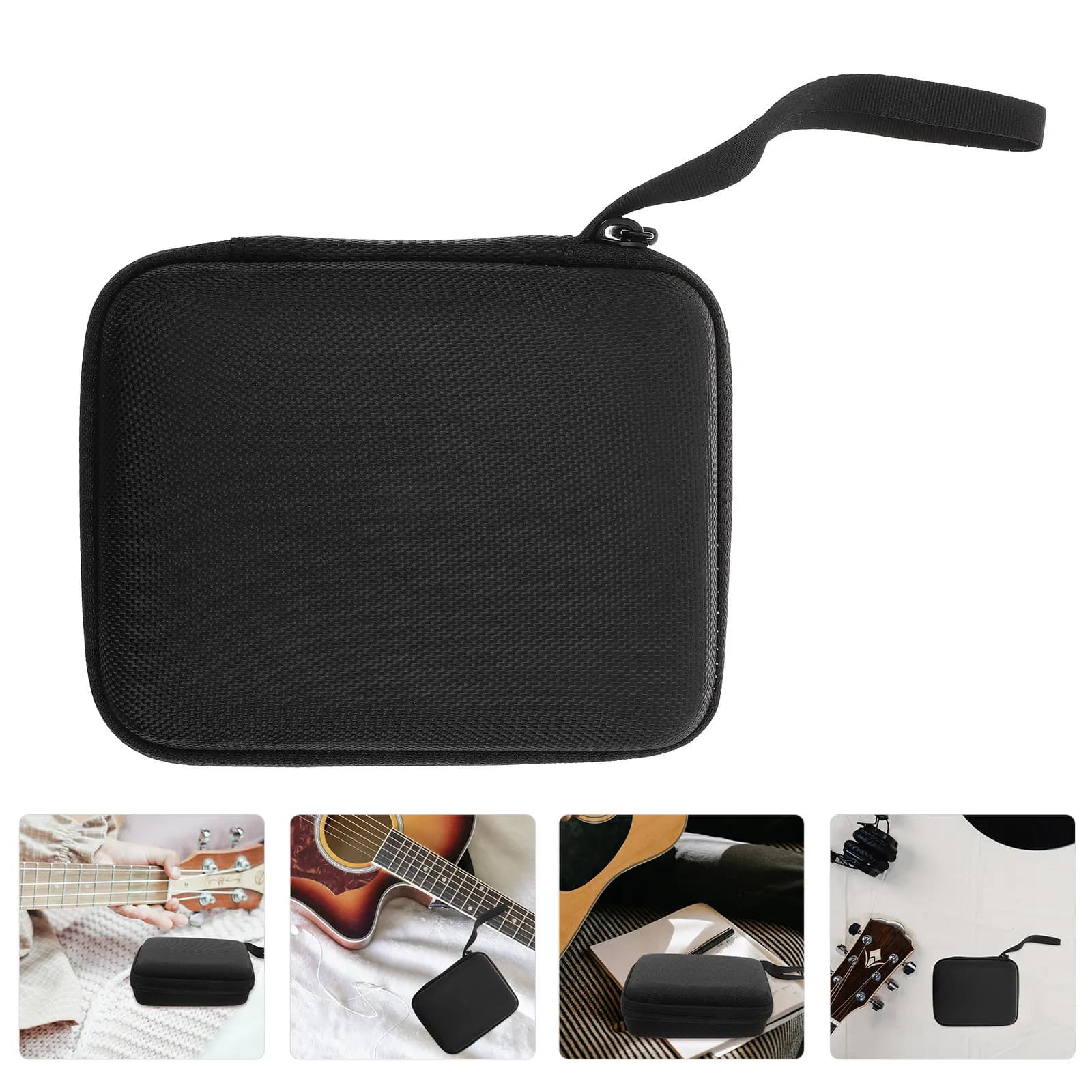Guitar Pick Storage Bag Large Capacity Small Size Plectrum Holder for Guitar Ukulele Bass Instruments Safe Secure Organizing