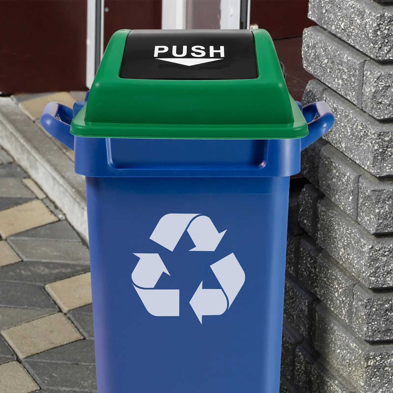 Coperchio di Ricambio in Plastica Resistente per Bidone della Spazzatura, Protezione per Contenitore dei Rifiuti da Esterno