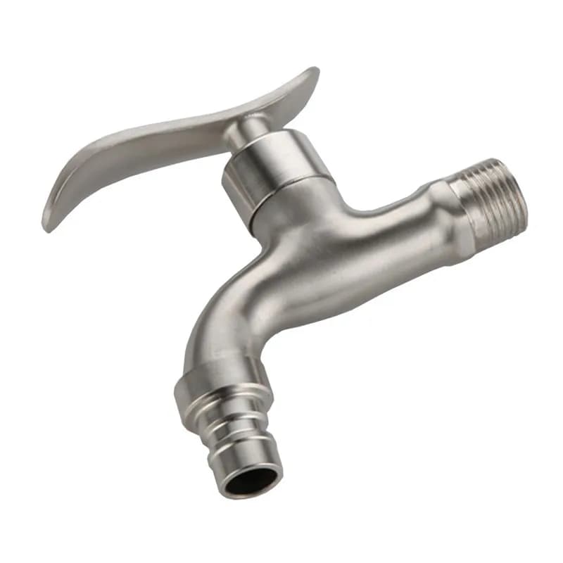 1Pcs 304 Stainless Steel Faucet Wall Mounted Outdoor Bibcock Garden Wash Basin Mop Faucet Torneira Parede
