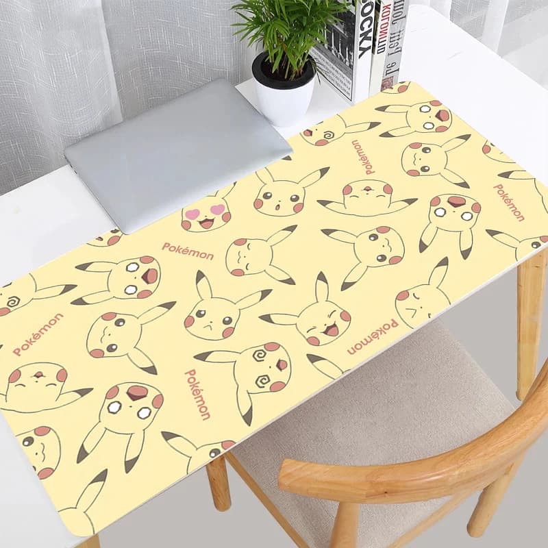 Tappetino per mouse Pokemon Pikachu anime Grande tappetino per mouse per PC, computer, giocatore, accessori da gioco Kawaii, tappetino per tastiera, tappetino da scrivania, tappeto da tavolo