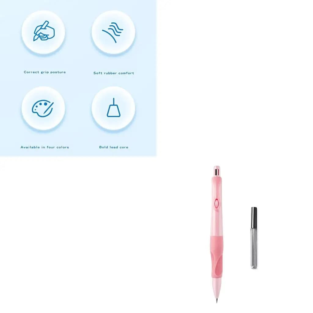 Posture Correction Mechanical Pencil Automatic Pencil with 2mm Refills Automatic Drafting Pencils Built-in Sharpener