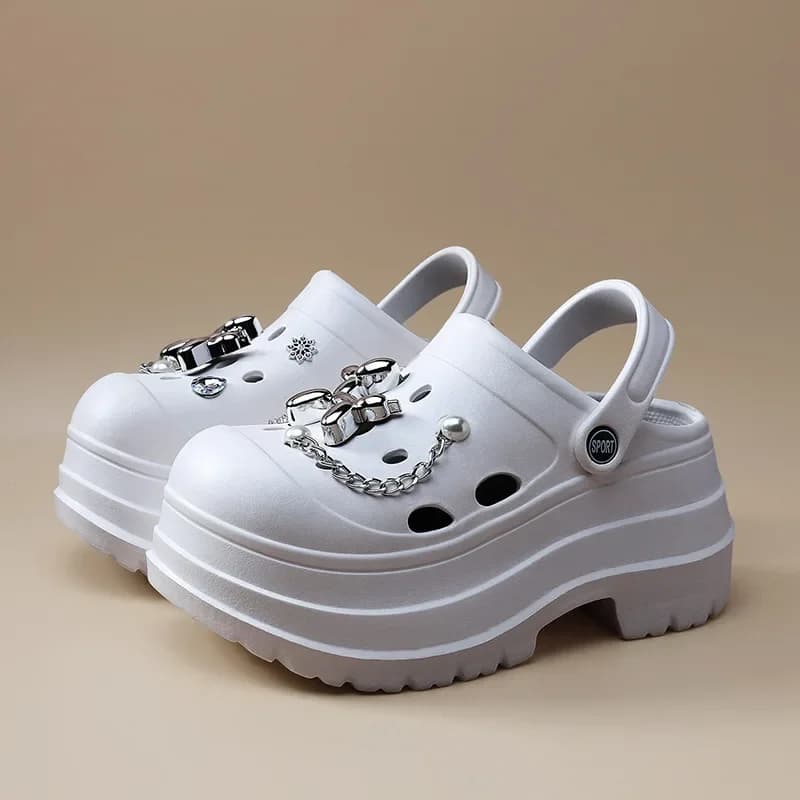 Zoccoli Zoccoli Pantofole da donna Sandali estivi per la casa Scarpe da giardino antiscivolo Scarpe basse alla moda Coppie originali all'aperto Design EVA
