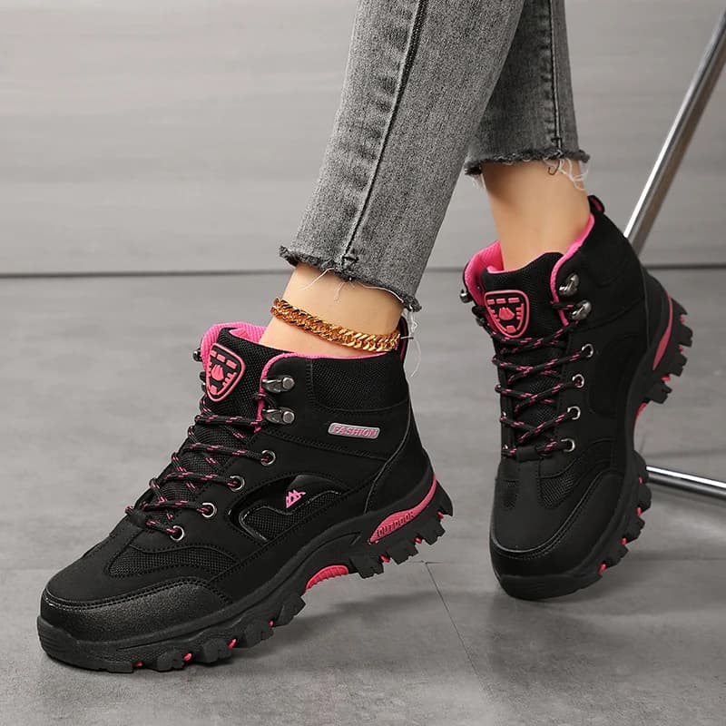 Scarpe da trekking da donna Sneakers femminili traspiranti Stivali da alpinismo da esterno antiscivolo Stringate Casual da donna Trekking Turismo