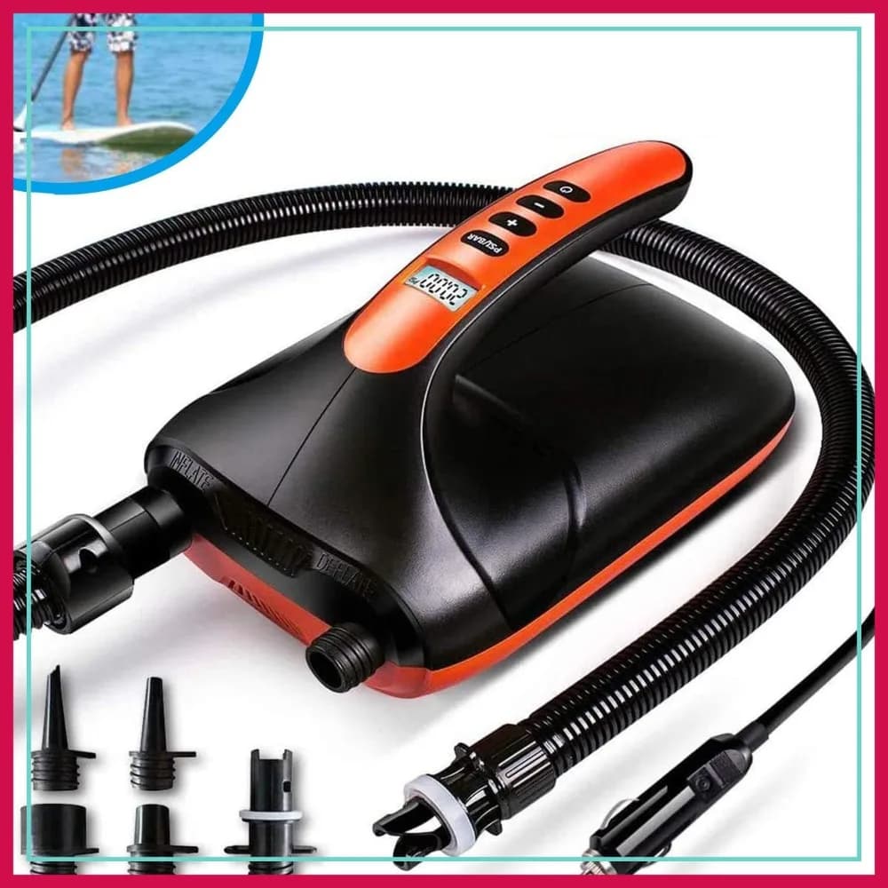 Pompa Elettrica ad Alta Pressione 20PSI per SUP, Gonfiaggio a Doppio Stadio per Paddle Board, Barche, Kayak, 12V DC