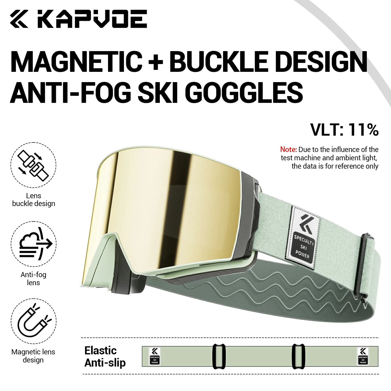 KAPVOE Nuovo Sci Snowboard Maschera Occhiali Da Uomo Protezione UV400 Neve Donne Occhiali Attrazione Magnetica Anti-Fog Occhiali Da Sci Per Adulti