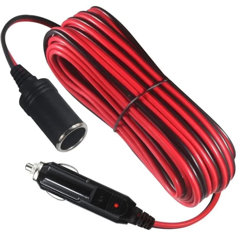 Car cigarette lighter 2M/5M Extension cable 12V Charger adapter socket with light indicator