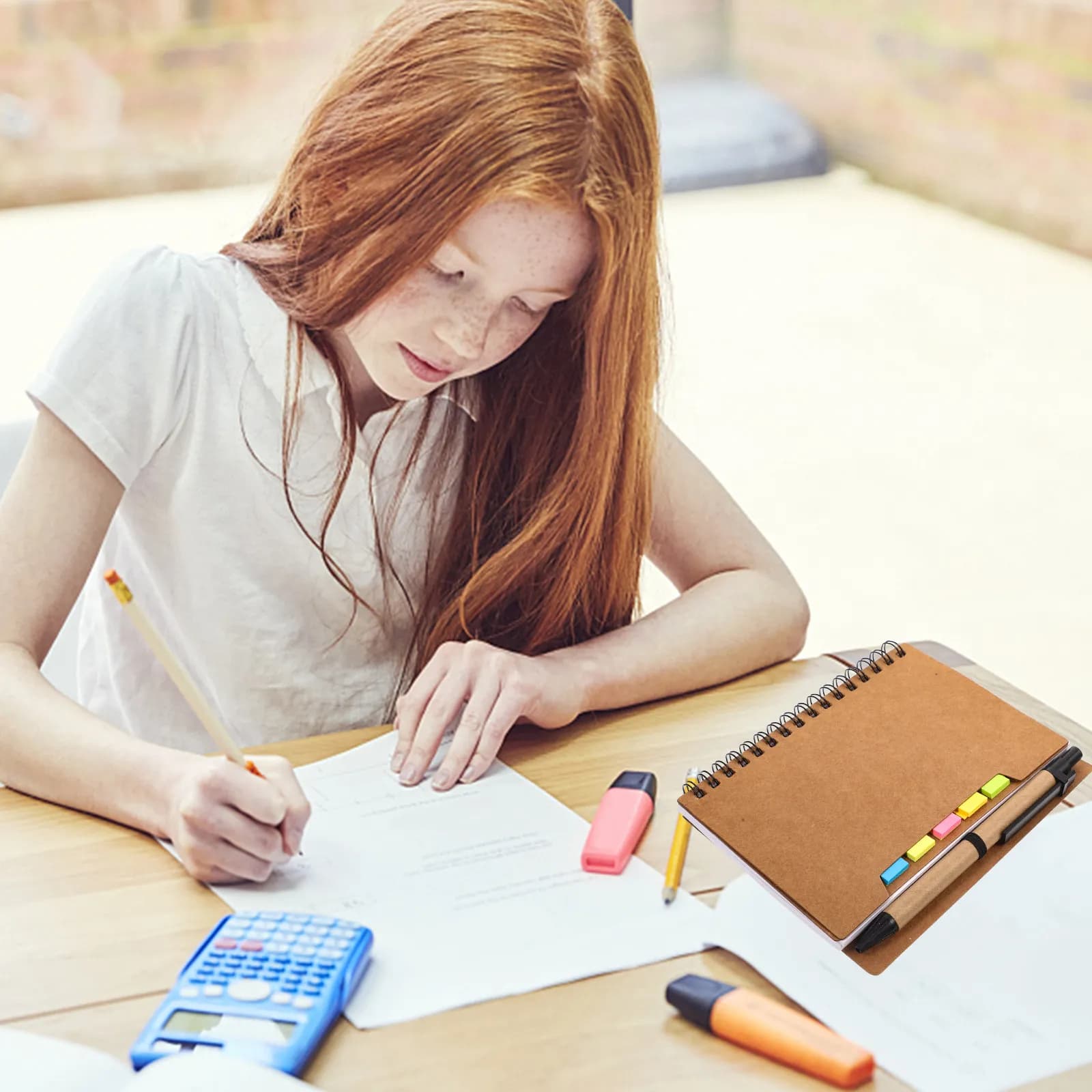 2 Pezzi Blocco Note Colorato Portatile con Spirale, Quaderno per Appunti con Scrittura Fluida, Registratore per Riunioni d'Ufficio, Agenda Giornaliera