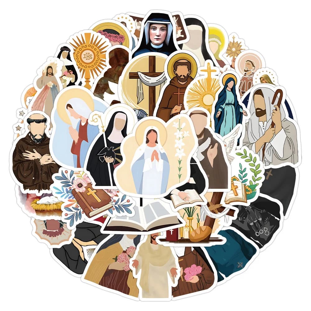 10/30/50 pz Christian Monk monache Graffiti adesivi per Scrapbooking telefono Wall bagagli Laptop Cartoon Decal Sticker impermeabile