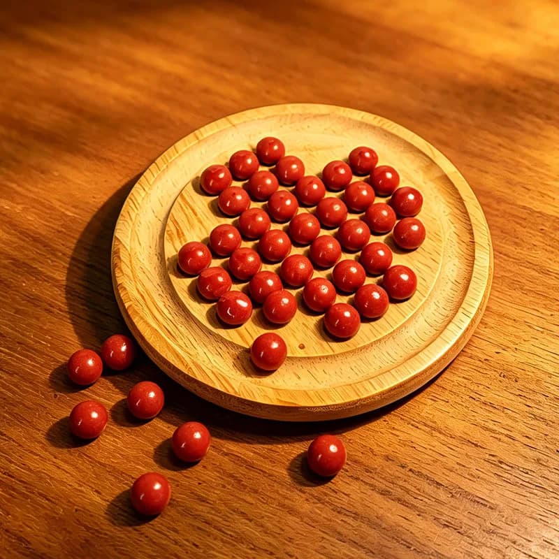 Classic Single Player Chess Brain Teaser Wooden Solitaire Board Games For Kids Adults Family Party Travel Fun Educational Toys