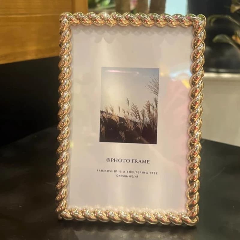6/7 inches golden/silver metal photocard holder Photo holder Picture frame interior for room decoration