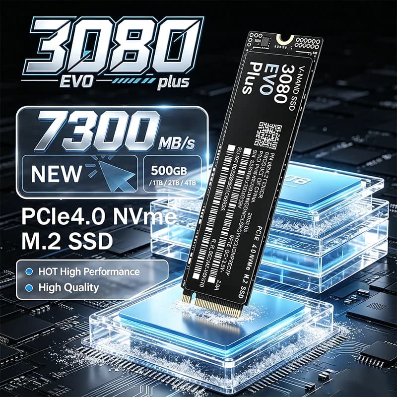 NEW 3080 EVO Plus NVMe M.2 2280 SSD PCIe 4.0 X4 500GB 1TB 2TB 4TB 7300MBs TLC 3D NAND for PS5 gaming PC desktop low power