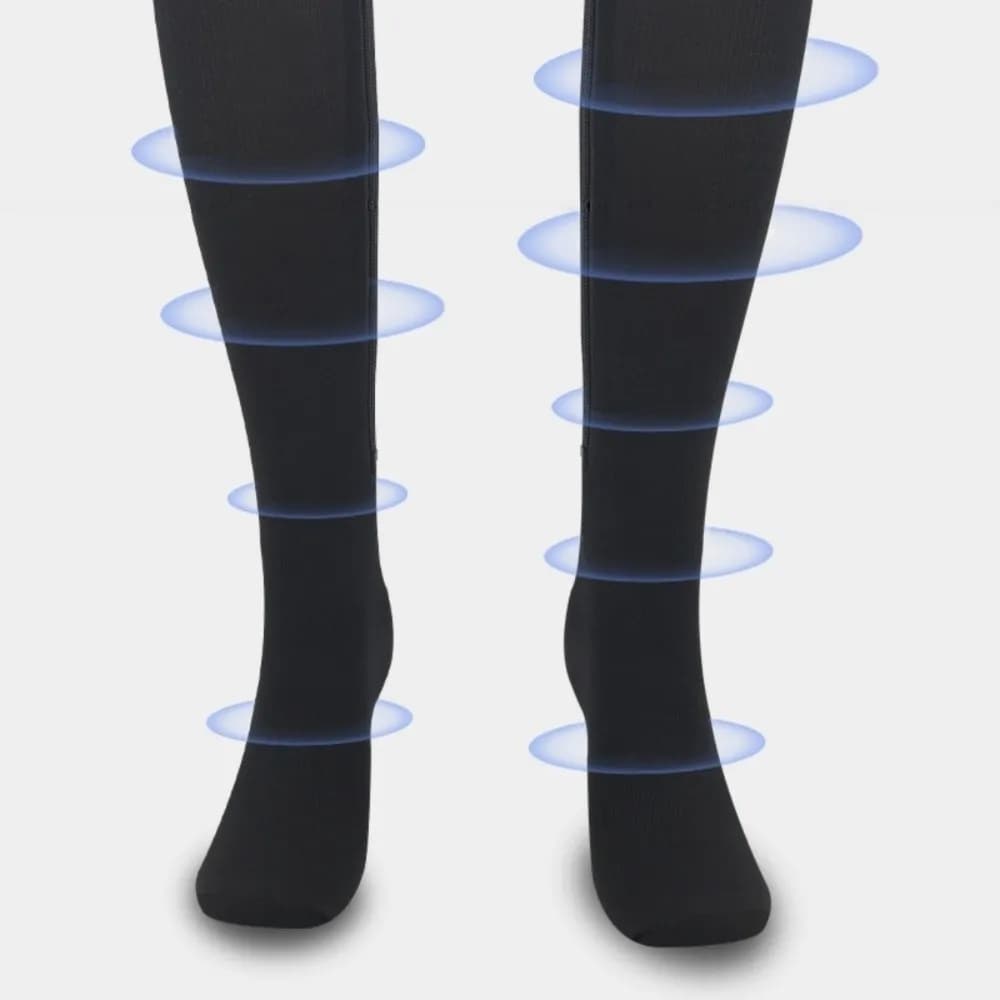 Retro Stripe Pressure Socks Breathable Elastic Compress Zipper Socks Soft Comfortable Cycling Sports Socks Outdoor Exercise