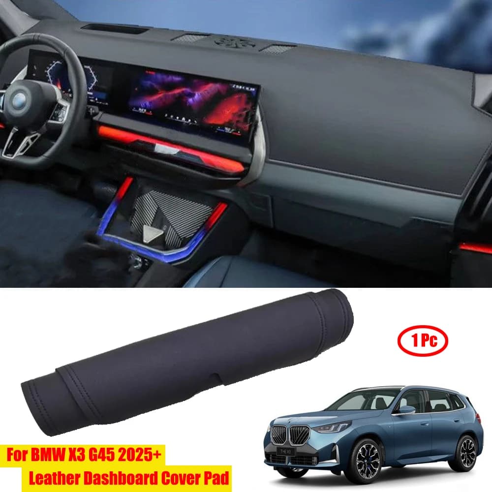 Per BMW X3 G45 2025 Cruscotto Auto Zerbino In Pelle Microfibra Antiscivolo Pad In Silicone Parabrezza Parasole Tappeto Parti di Copertura