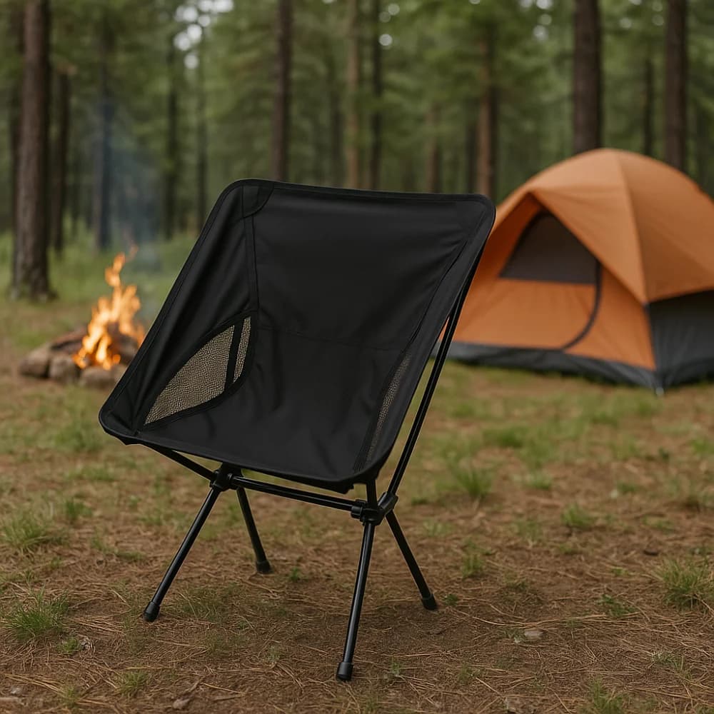 Collapsible Foldable Camping Chair Wear-resistant Ultralight Moon Chair Backrest Breathable Fishing Folding Chair Hiking