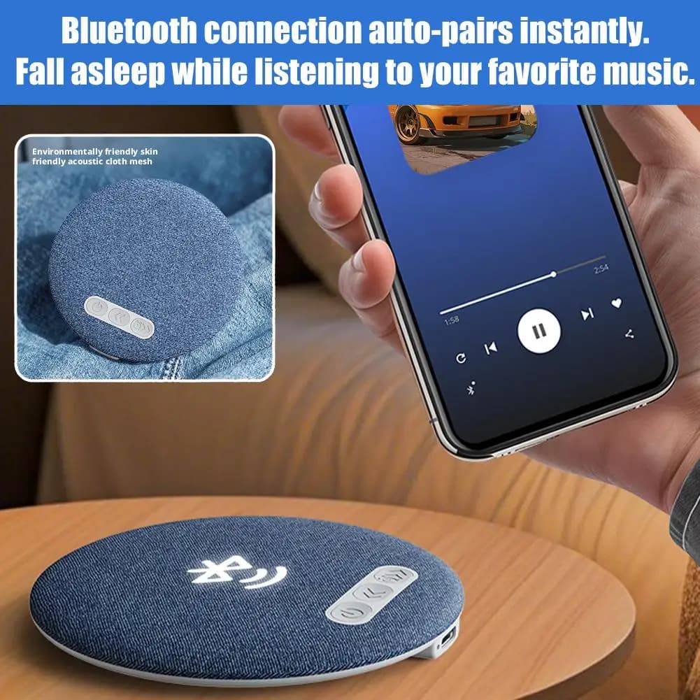Altoparlante Bluetooth 5.4 da Comodino con Suono Rilassante e Timer da 30, 60, 90 Minuti, Audio HiFi Stereo