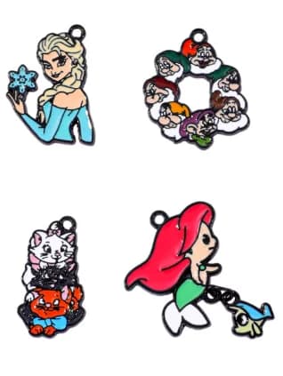 10 pcs Cartoon Charm Pendants Enamel Craft, Perfect for DIY Earrings, Bracelets, Neck Handmade Craft Supplie