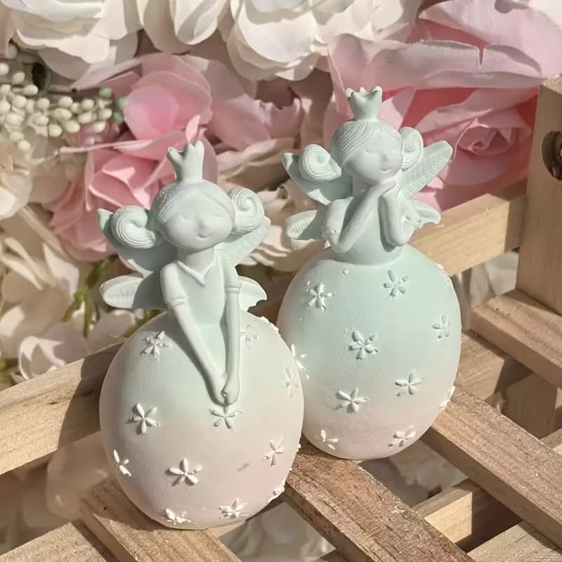 Stampo in silicone in resina fai-da-te per gioielli giardino angelo candela in gesso ornamento casa desktop atmosfera decorazione festival regalo resina