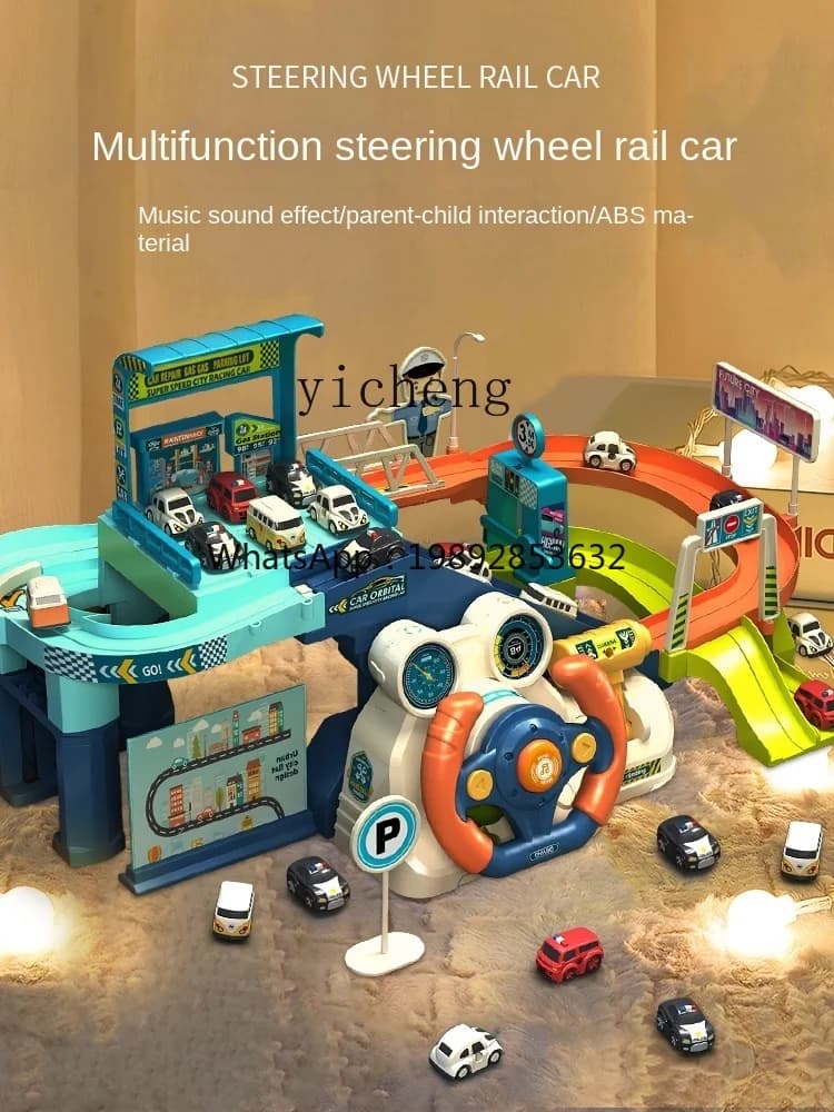 ZZ Giocattoli per vagoni ferroviari per bambini 3-6 anni Ragazzo e ragazza Bambino Prima educazione Regalo di compleanno educativo Parcheggio per auto